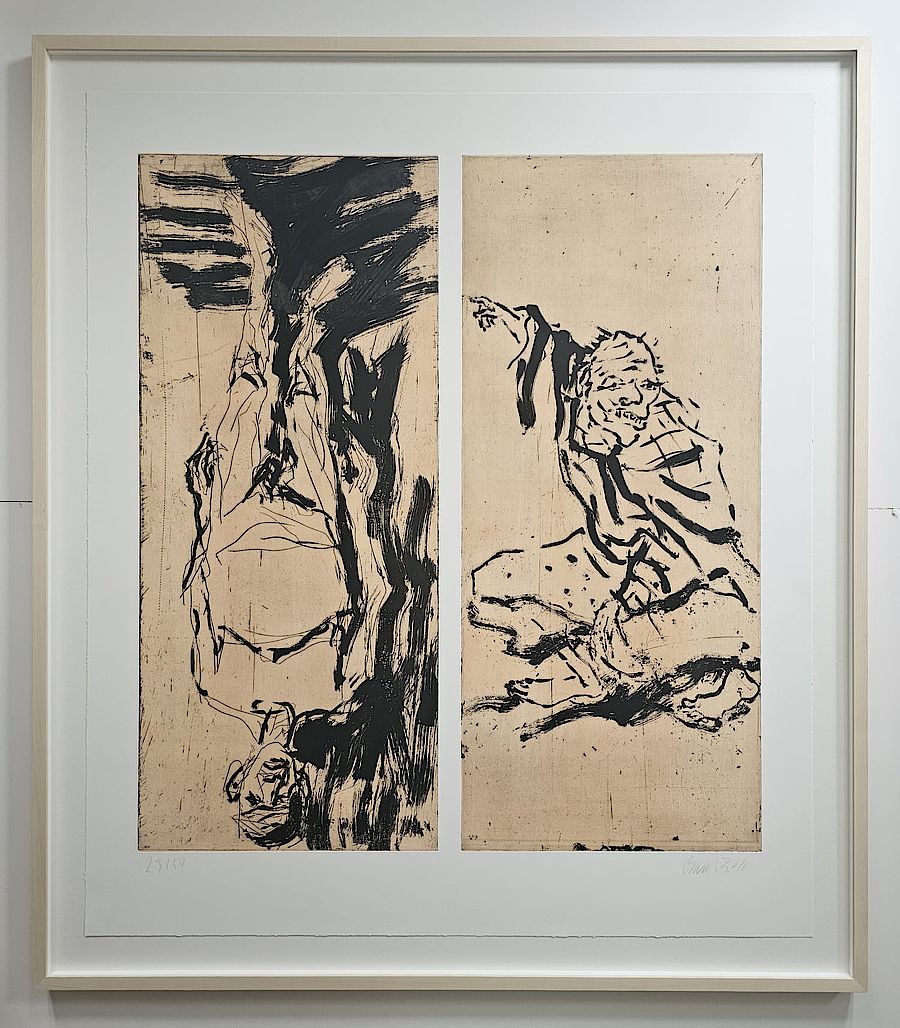 Korff Stiftung - Georg Baselitz - Graphics - Abgang mit Hokusai