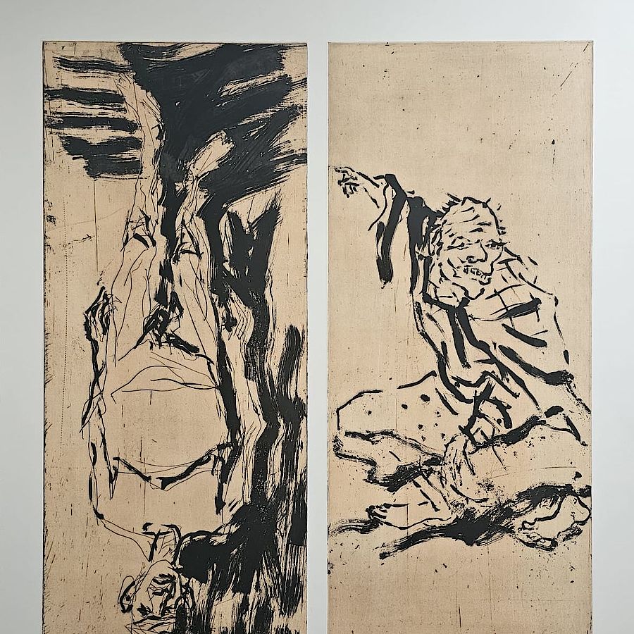 Korff Stiftung - Georg Baselitz - Graphics - Abgang mit Hokusai